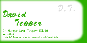 david tepper business card